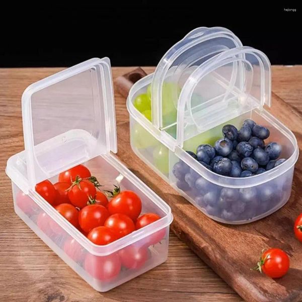 Garrafas de armazenamento Salada Recipiente de salada Organizador de geladeira com dois compartimentos para cozinha de comida transparente de piquenique