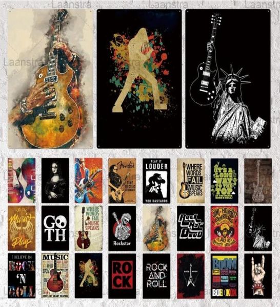 2022 Metal Tin Sign Retro Music Rock Roll Painting Sinais