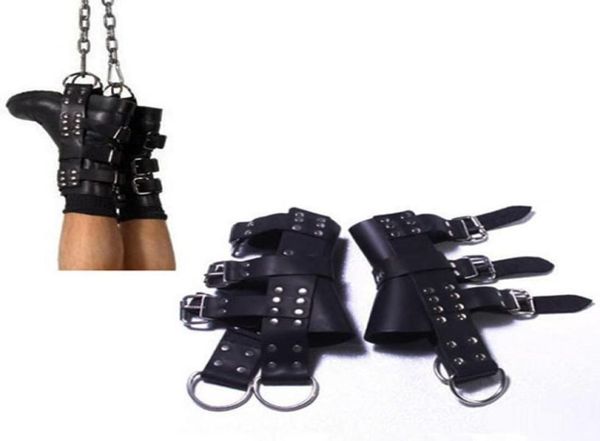 Suspension Handfußbündel Bondage BDSM Verstellbare Knöchelmanschetten Dults Sex Games Leder Sex -Werkzeuge Flirten für Paare Y2011181265584