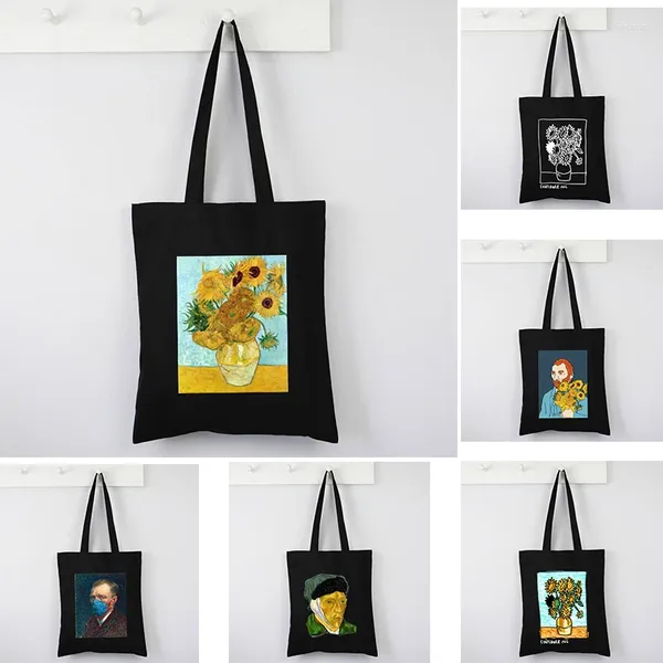 Sacchetti per borse per la pittura arte della tela grafica Spalla carina grunge tote shopper femmina