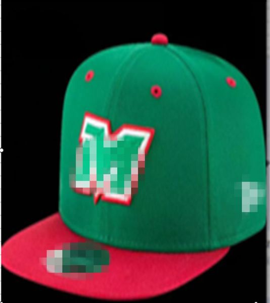 Caps montato in Messico Lettera M Hat Hip Hop Hats Baseball Caps Peak Flat for Men Women Full H5 AA1860637