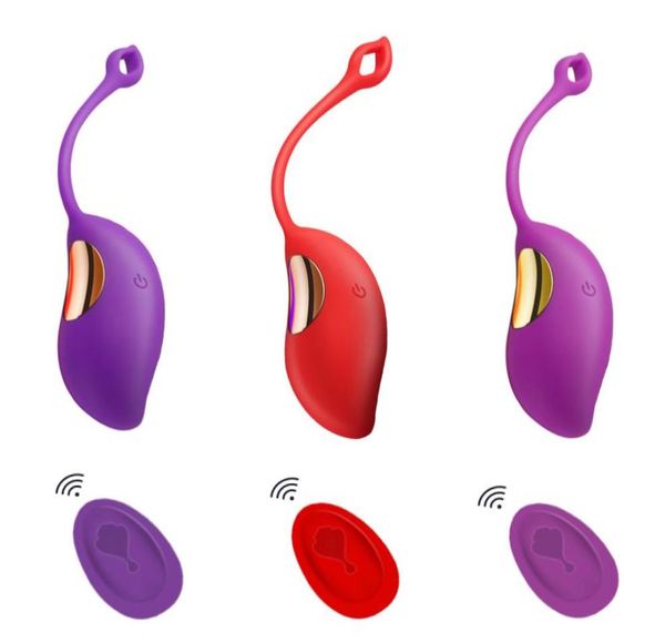 Itens de massagem Atualização de USB Recarregável ovo vibratório Gspot Massager Brinquedos sexuais para mulheres Controle remoto sem fio Vaginal Tight Exer2577479