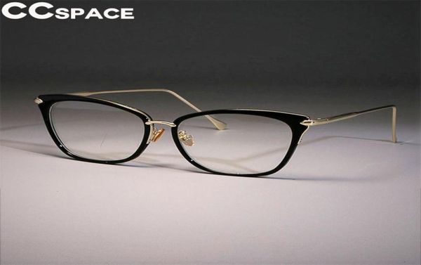 Lady Sexy Cat Eye Glasses Frames Women Retro Big Glasses Alloy CCSPACE Brand Designer Optical Fashion Computer Glasses 4536964344499