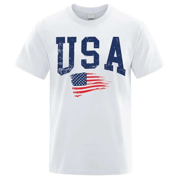 Camisetas masculinas bandeira de letra de letra masculina Homens de impressão Mulheres t Camisetas Crewneck S-xxxl Roupas de camiseta larga respirável strt camiseta casual y240429