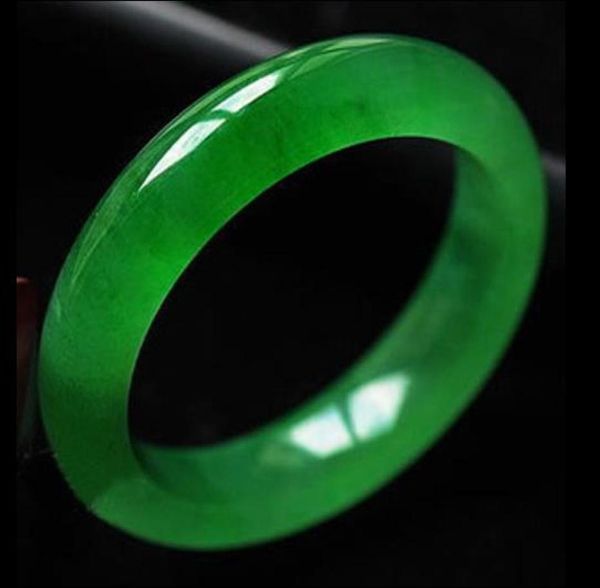 Bracciale giada naturale naturale naturale Bracciale autentico Birmania Green Jade Speciale Offerta 5300305