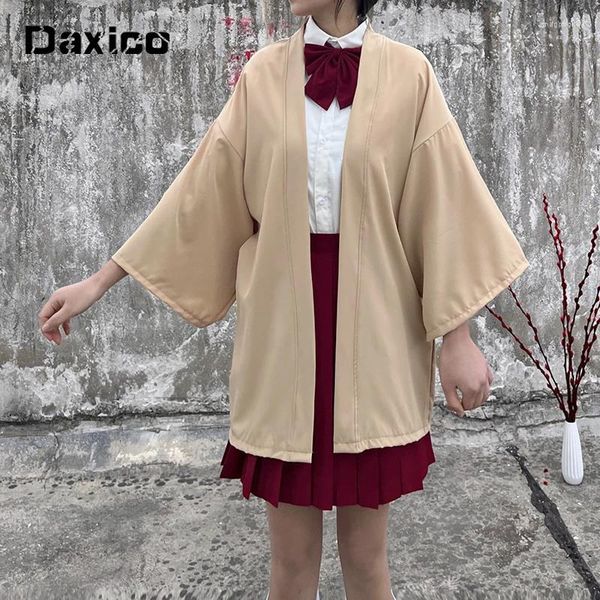 Roupas étnicas Kimonos Mulher 2024 Japanese Kimono Cardigan Cosplay Blouse para mulheres Yukata feminino praia de verão Haori