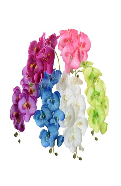 Orchidee künstliche Blumen DIY Künstliche Schmetterling Orchidee Seidenblume Bouquet Phalaenopsis Hochzeit Home Dekoration 6 Farben6931280