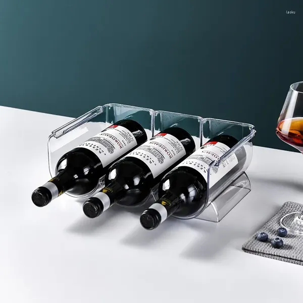 Küche Aufbewahrung Transparenter Kühlschrank Organizer Langable Material und Getränkeständer Universal Red Wine Display Box