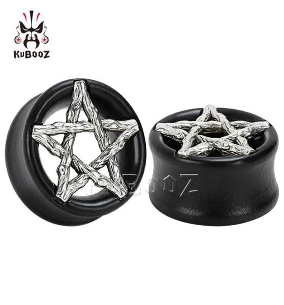 Kubooz Ahşap Ebony Pentagram Kulak Delme Tünelleri Vücut Takı Küpe Göstergeleri Genişletici Sedye Tüm 825mm 32PCS255V7643304