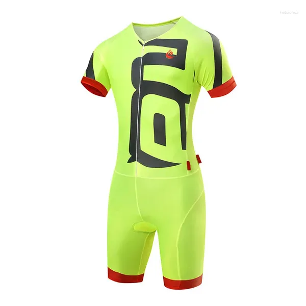 Rennsets Mieyco Cycling Wear Frühling Herbst Herbst Herren Kurzarmhose Triathlonanzug Dünner Pad gelb professioneller Jumpsuit Enge Set