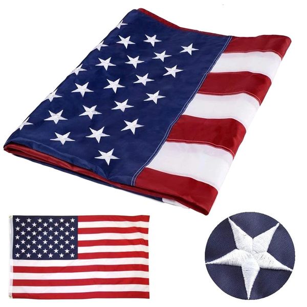 Polyster Bordoused Star American Flag Profpress Banner com idas