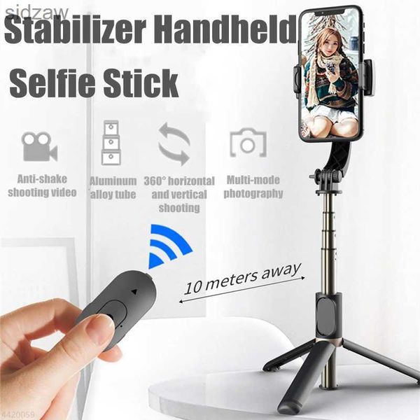 Monopodi selfie roreta 2023s Nuovo stabilizzatore universale Stabilizzatore pieghevole Tripode di selfie stick wireless con bluetooth Tripode Adatto per iPhone WX