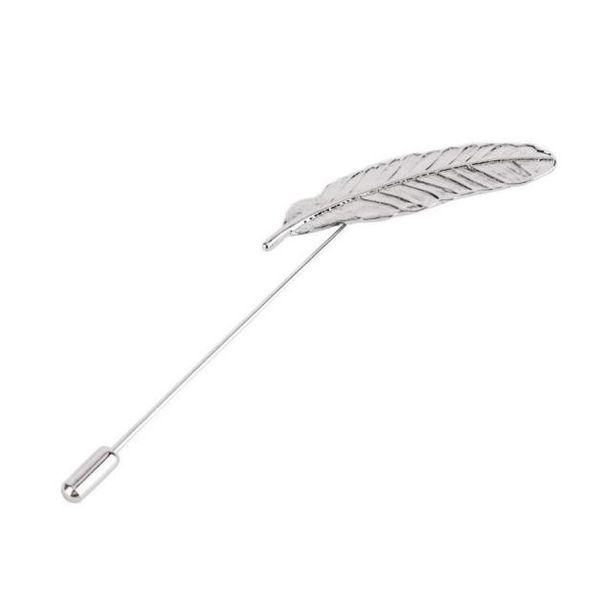 Штифты броши булавки брошью мужские костюмы рубашка COR Brooch Vintage Feather Leaf Pin