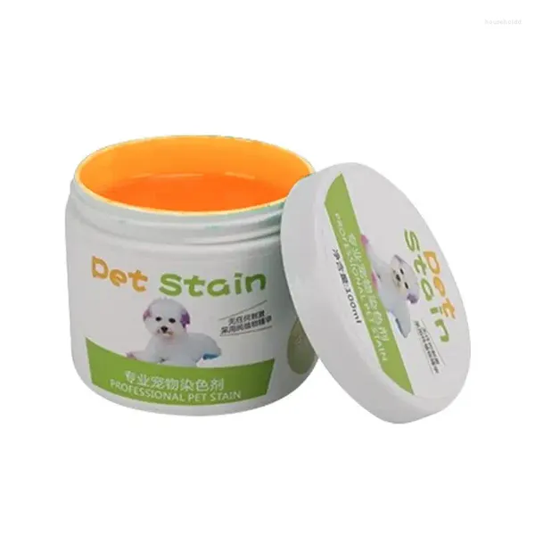 Creme de corante para cães de roupas de cachorro Creme de 100 ml de coloração fácil de usar extrato de planta de cor brilhante moda