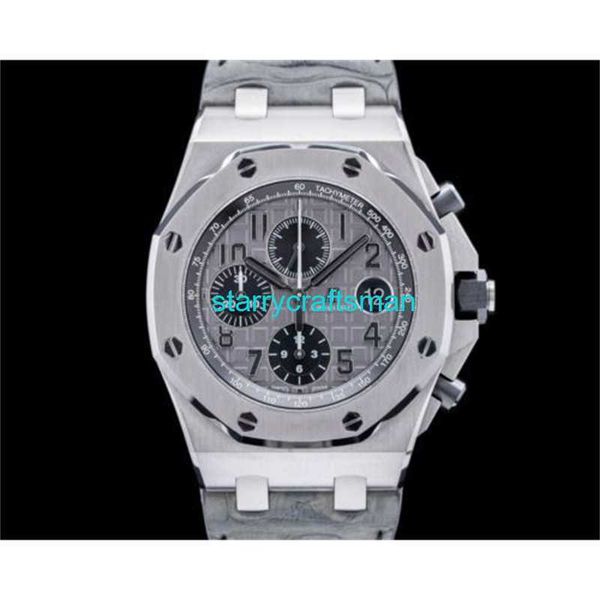 Luxury Watches APS Factory Audemar Pigue 26470ST OO A104CR.01 Royal Oak Sea Stone Cinza Dial SS 42mm Sabra