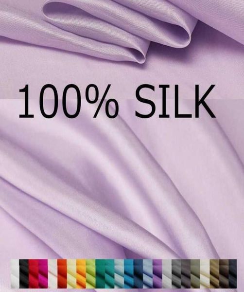 1 metro 100 Mulberry Silk 8mm Habotai Silk Fabric Solid Colors 114cm 44quot de largura pelo quintal 2107025426872