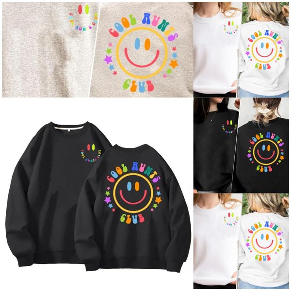 Spezza di felpe fresche zies club felpe da pentolo da donna oversize sweatshirt no hood primaverilo abbigliamento zia autunno mamma abbigliamento con cappuccio streetwear