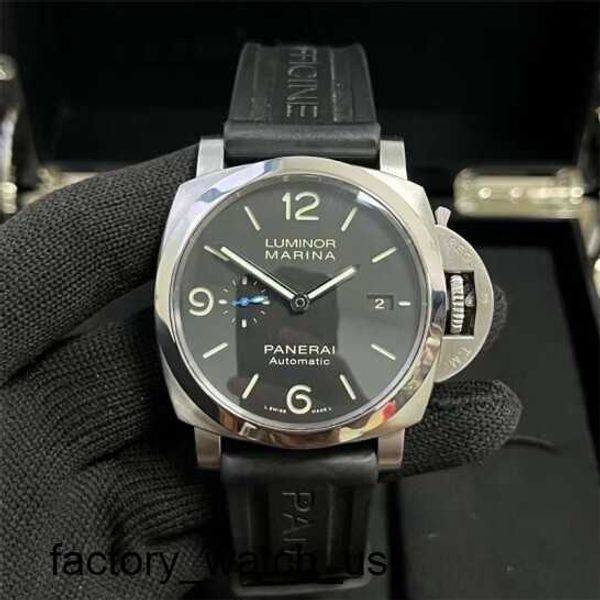 Selvista suíço da série Panerai Luminor Series assistir suíço Homem luxuoso Homem de lazer de lazer Sports de mergulho luminoso relógio Pam01312 Diâmetro do disco preto 44mm