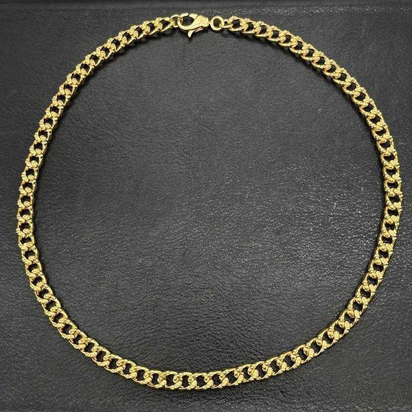 Brand Ch Trendy Croquet Croquet 22K Gold Flow Flower Cross Cocklace Hip Hop Classic Thai Sier Ploted Cuban Chain Instagram