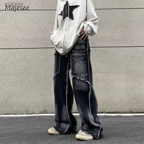 Jeans maschile s-4xl da uomo retrò in stile hip hop coppia hip hop pantaloni tascabili pantaloni autunno fondazione wx