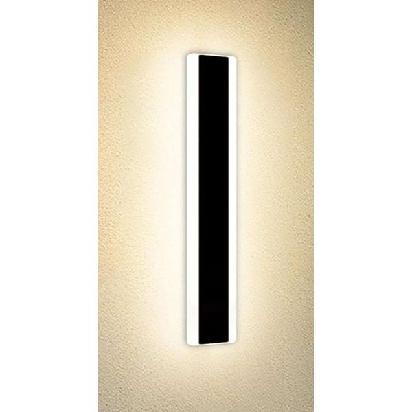 Armazcas de parede externa modernas 71 polegadas com 3 temperaturas de cores, IP65 IP65 Impermeável Black Minimalista Montada Luzes para Pátio, Garagem, Jardim - Elegante e Durável