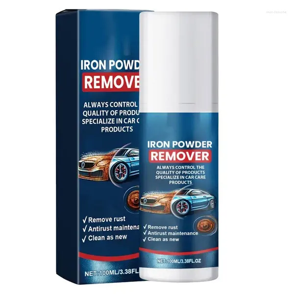 Soluzioni per lavaggio in auto Russemo spray da 100 ml di detergenti per la pulizia della vernice in polvere di ferro per la rimozione di vari metalli