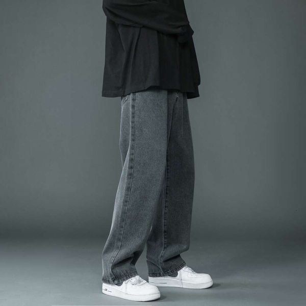 Носить # lktm jeans's Men's Four Seasons 2024 Новый Instagram Свободный прямой широкий обширные ноги.