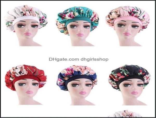 BEADIESKL CAPS TACCHI TAPPE SCARPE SCHE CHE ACCESSORI DI MANIGLIE DONNA IMITAZIONE DI SALK TURBAN ELASTICA MUSLIME MUSMUMATO CHEMO CAP FLORALE FLORALE PRIMAZIONE DELLA