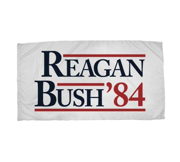 3x5ft White Regan Bush 84 Flag Custom Advertising Custom Hanging National Side Side Printing 80 Bleed2876020