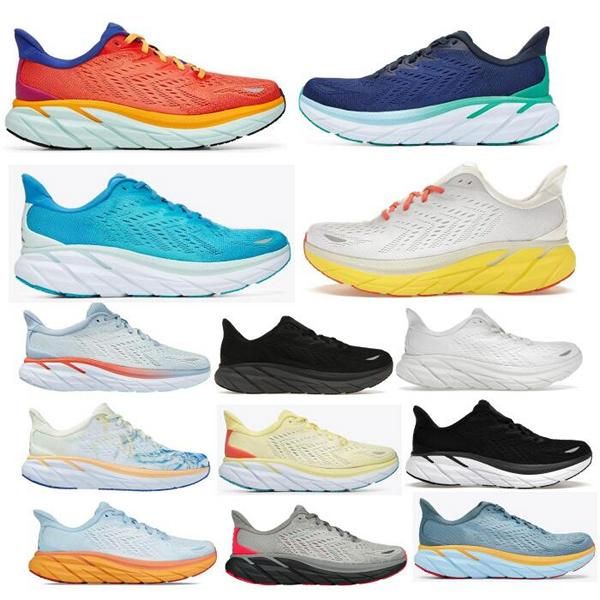 Hokah Clifton 8 9 Mann Frau Running Schuhe Walking Run Triple White Summer Song Flow orange freie Menschen zusammen 2024 Trainer Sneakers Schiffsgröße 5.5 - 12