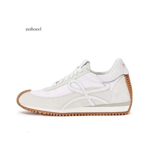 Top Spanien Schuh Flow Runner Loeweee Schuh Loew Flow Runner in Nylon und Wildleder Schnürung Forrest Gump Schuhe Sneaker mit einem weichen oberen Honiggummi 438