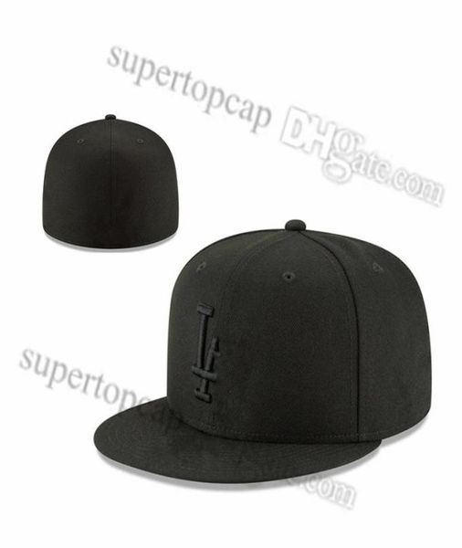 2023 Men039s Baseball Full Closed Caps Summer Navy Blue Letter Bone Männer Frauen Schwarze Farbe Alle 32 Teams Casual Sport flach sitzen 8046669