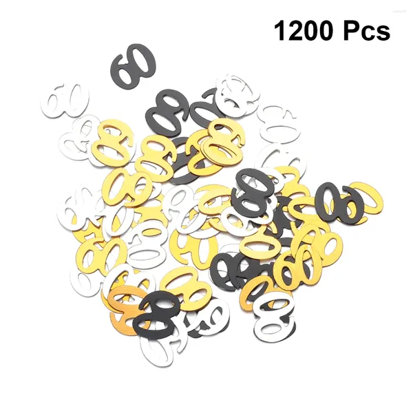 Украшение вечеринки 1200 ПК годовщины конфетти декор номер с днем рождения украшения