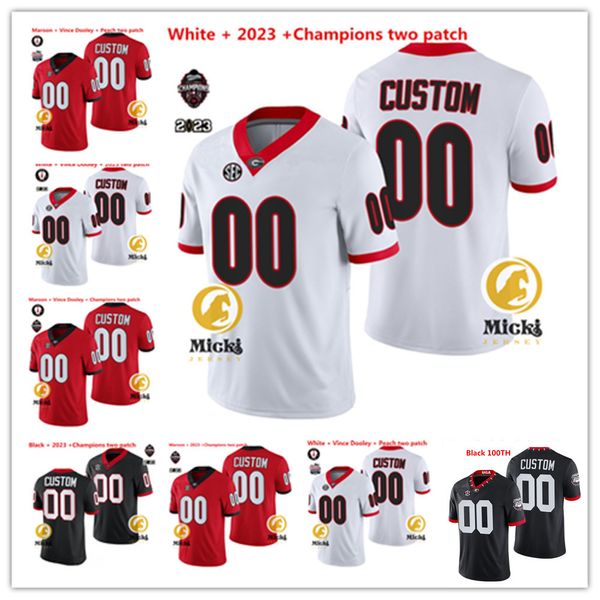 C.J. Smith 2023 College Football Champions Jersey De'nylon Morrissette Jacorey Thomas Sion Logue Justyn Rhett Len'neth Whitehead Maglie da calcio cucite personalizzate