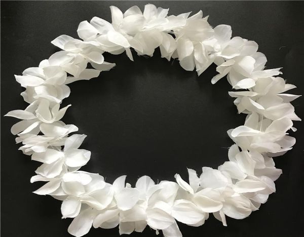 White Hawaiian Hula Leis Garland Colar Flowers Wreaths Wreaths Artificial Silk Wisteria Flowers Festive Wedding Party Fornecedores 100pcs 7444415