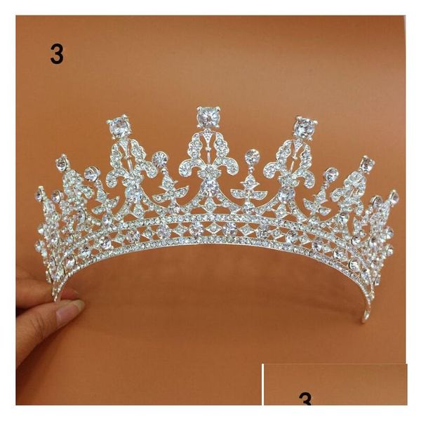 CHIEDI NUOVI ARRIVO LUXI DI LUGO DIVERSI TAIARS Diamond Cryatal Empero Crown Bridal Bruid Bridal per la sposa gioiello feste in goccia de dhou5