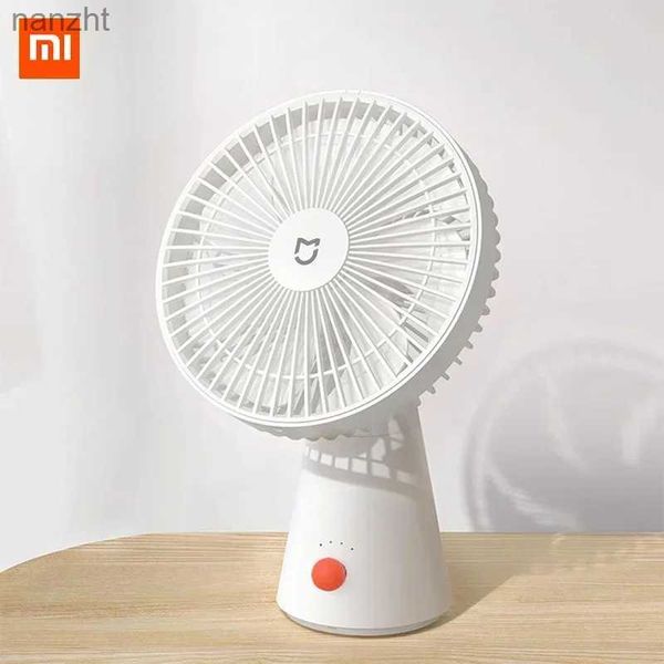 Ventiladores elétricos mijia mini desktop fã carregando ventilador de mão portátil portátil sem fio de ar resfriamento pequeno ventilador de 4 velocidades de 7 velocidades