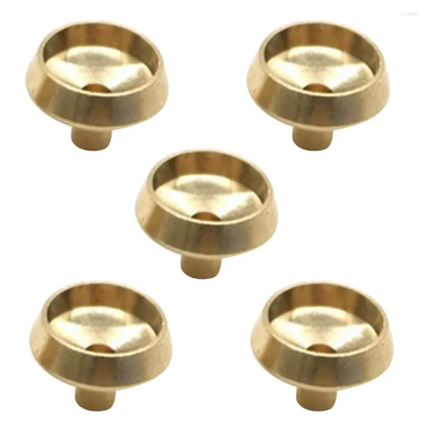 Titulares de vela 5 PCs BackFlow Incense Base Censer Rack Filter Stick Stick Suporte Burner Brass Bandejas reutilizáveis