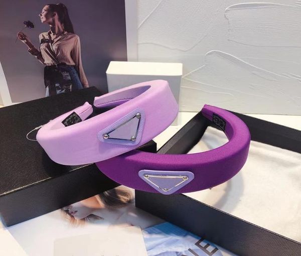 Designer di lusso Sponge Purple Headbands Bande per capelli per donne Brand Brand Elastic Letter P Headband Sports Fitness Heaw Hea6058362