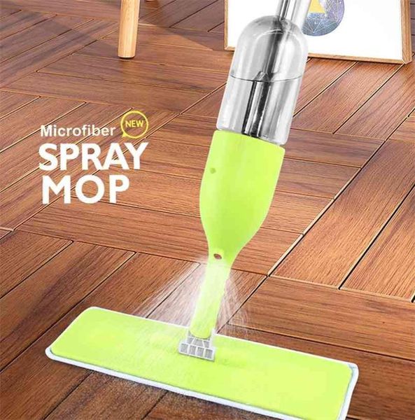 Spray Mop для стирки напора 360 градусов паровой квартиры с опрыскивателем, в том числе для чистки домохозяйств из микрофибры, 2109041176611111