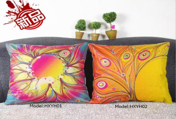 Tipi di cuscino vintage Custine di cuscinetti colorati di stampare Fillewcasi di lino composito diretto Copritura 42x42c2060117