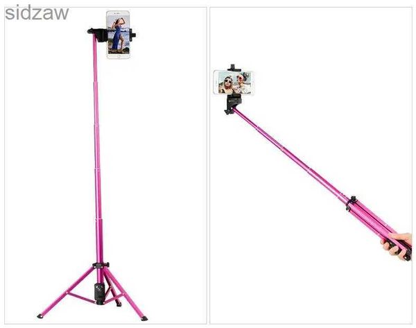 Selfie Monopods Tripod Pink Selfie Monopod Phone Stand selfie Pólo Bluetooth Câmera Phone Controle remoto WX