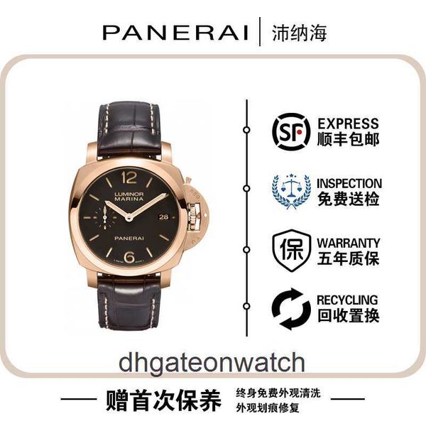 Orologi di design di fascia alta per la serie Peneraa PAM00393 Calendario meccanico automatico orologio da uomo 42mm originale 1: 1 con logo e scatola reali