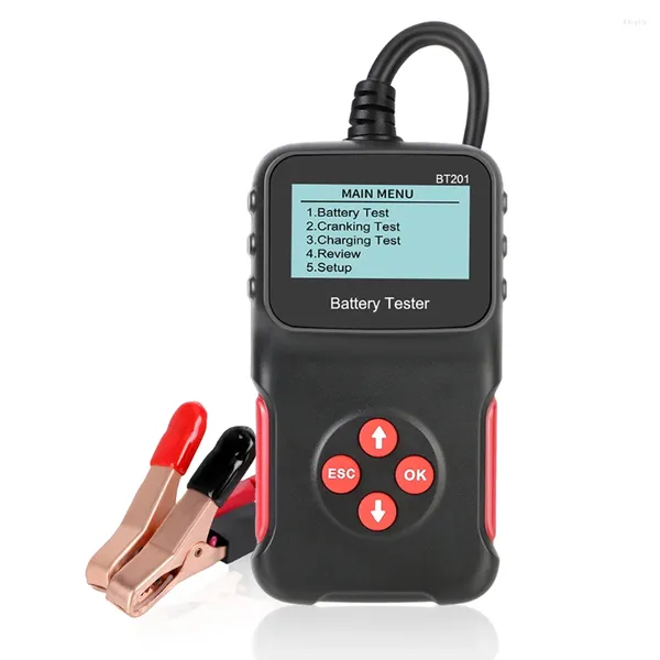 Suporte multifuncional universal 6 Idiomas Cranking Charging Test Circut Test BT201 100-2000 CCA Car Battery Tester