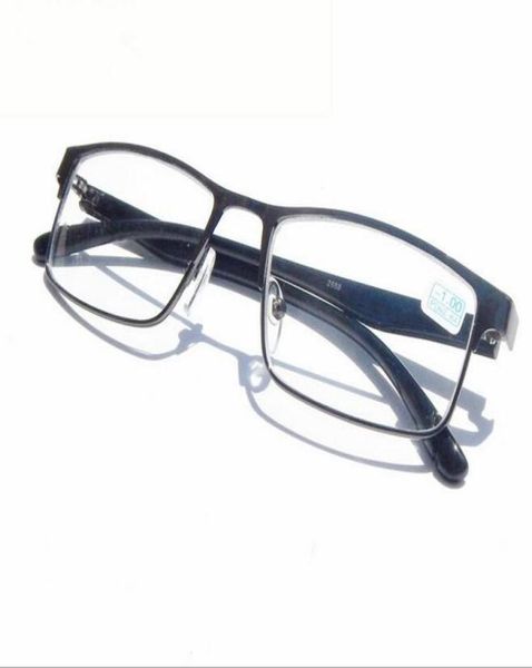 Novo chegada Black Men039s Rim Full Myopia Reading Glasses Metal mofles moflesys 1 a 602442392