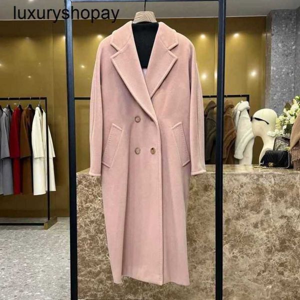 Top Maxmaras Cashmere Coat 101801 Womens Coats Vinário 2024 Autumnwinter 13 Série de cores Full Color