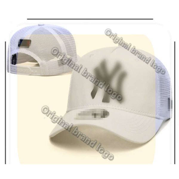 Yankee Jersey Cap Carta de design de moda New York Men Hats Capas de bola de beisebol para homem Mulher Ajustável Capéu de caçamba grisões Dome Top Quality Cap YN 968