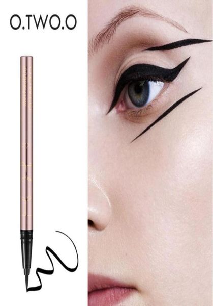 Otwoo güzellik kedi tarzı siyah uzun süreli su geçirmez sıvı eyeliner göz astarı kalem kalem makyajı kozmetik alet dopa gemisi 12 PCS3570557