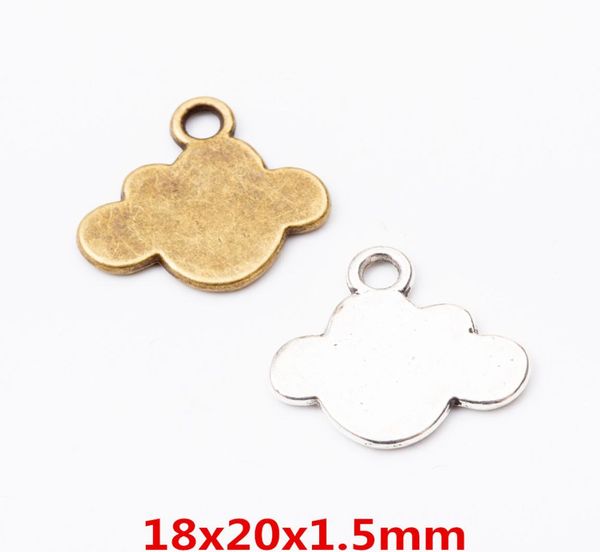 50pcs 1820mm Antique Silver Color Bronze Retro Cloud Charms Cioncant del portachiavi per preparazione di gioielli fai -da -te nella collana di orecchini a bracciale 2310678