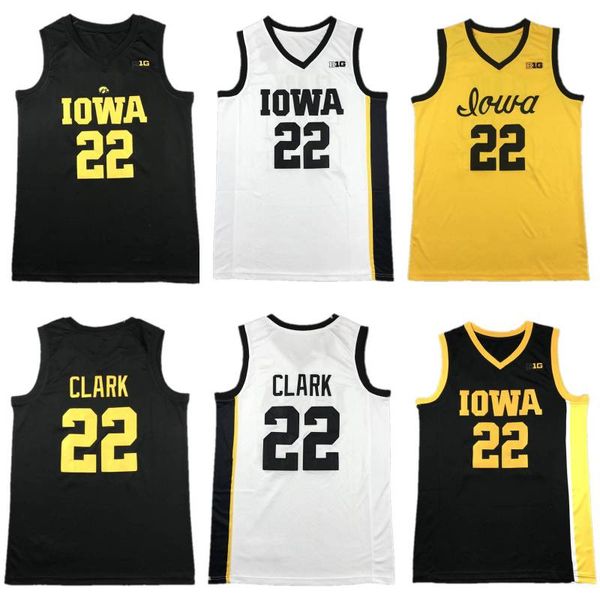 22 Caitlin Clark Maglie indiana Caitlin Clark Women College Basketball Iowa Hawkeyes Jersey Final Four Home Away Shirt